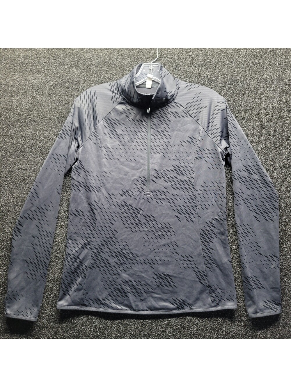 Under Armour Run 1/2 Zip Long Sleeve Pullover Sz M Womens Gray Base Layer